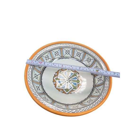 Moroccan Fes Glazed Handpainted Tagine Artisan Pottery 8"x9.5" SKU 9340-R1S2 - Picture 7 of 9